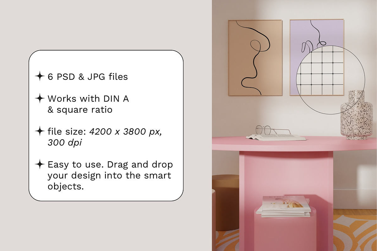 Modern Frame Mockup Bundle CECIL, a Print Template by Bonumo (Photo 2 of 11)