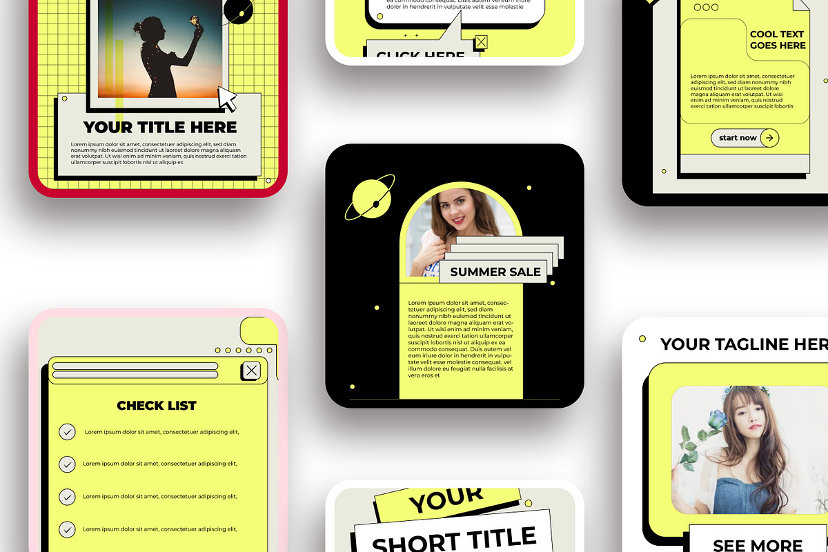 20 social media post design template, a Social Media Template by graphic bakers (Photo 4 of 15)