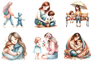 .Mommy and Child Clipart, an Illustration by DreamArtGraphic (Thumbnail 2 of 4)