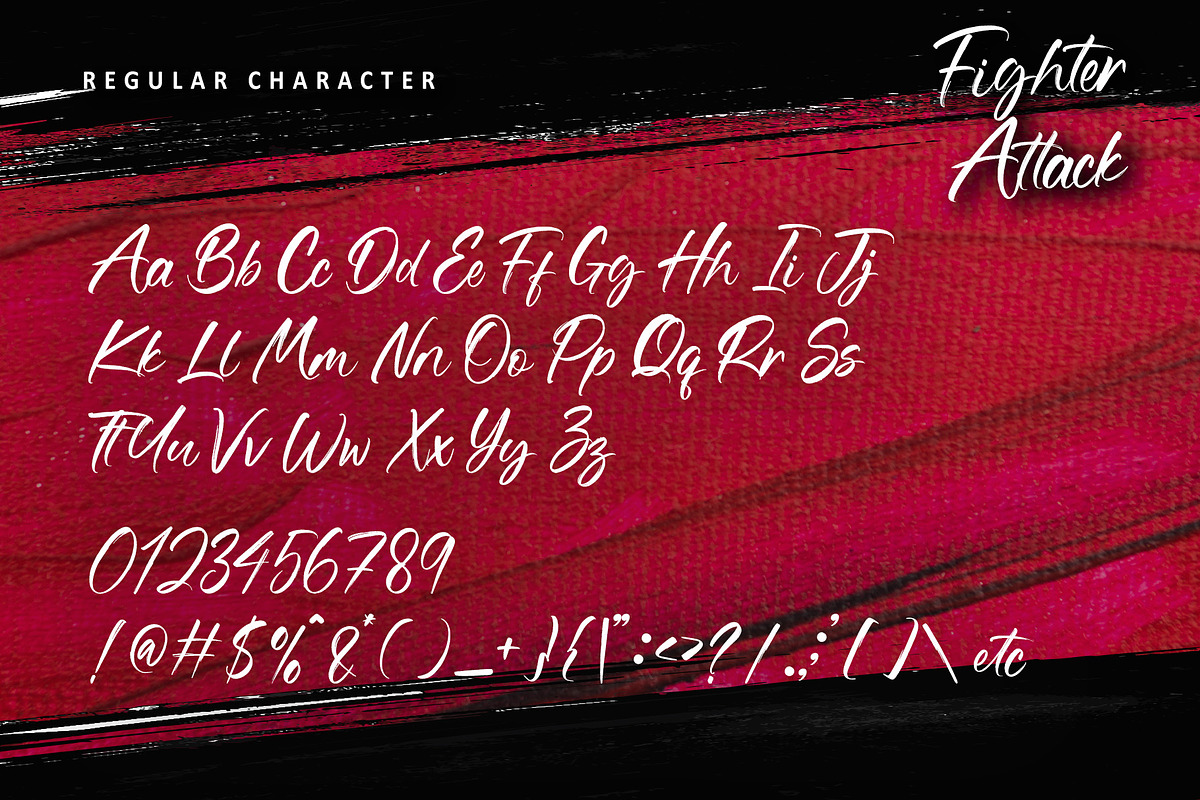 Fighter Attack, a Handwritten Font by Letterara (Photo 12 of 15)