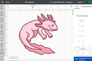 Axolotl svg dxf png, axolotl clipart, an Animal Illustration by Bila Vorona (Thumbnail 3 of 7)
