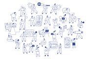 100+ Line People Editable Stroke, a Person Illustration by Vector_Art (Thumbnail 6 of 29)