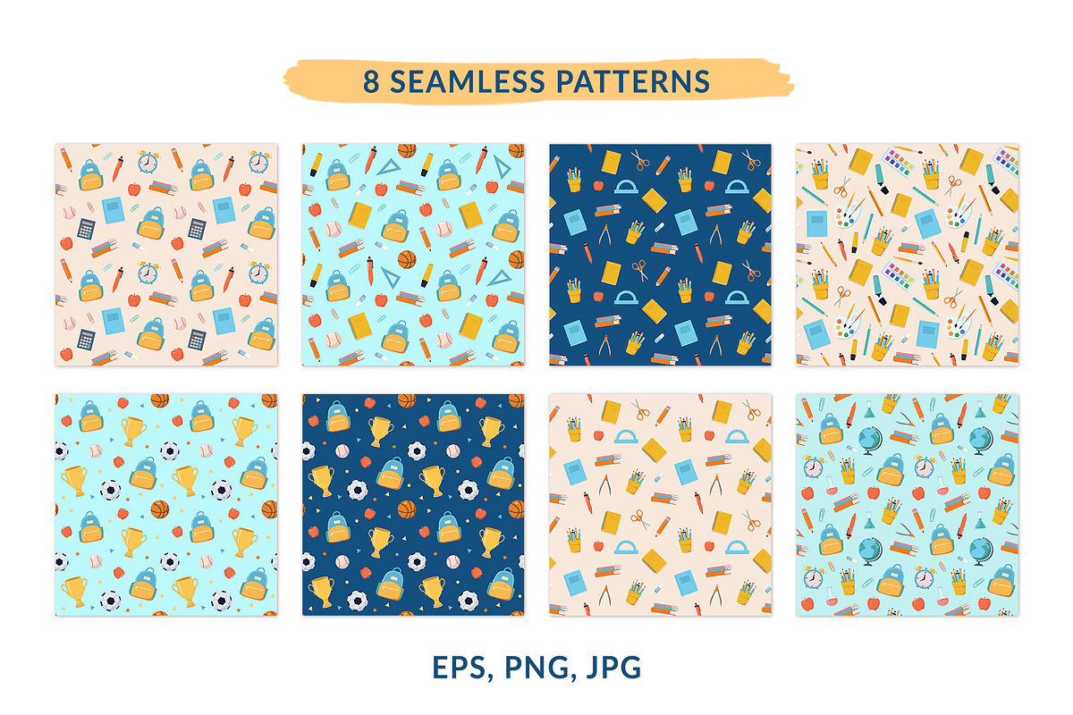 School pattern collection, a Pattern Graphic by Nadezhda Mikhailova (Photo 2 of 5)