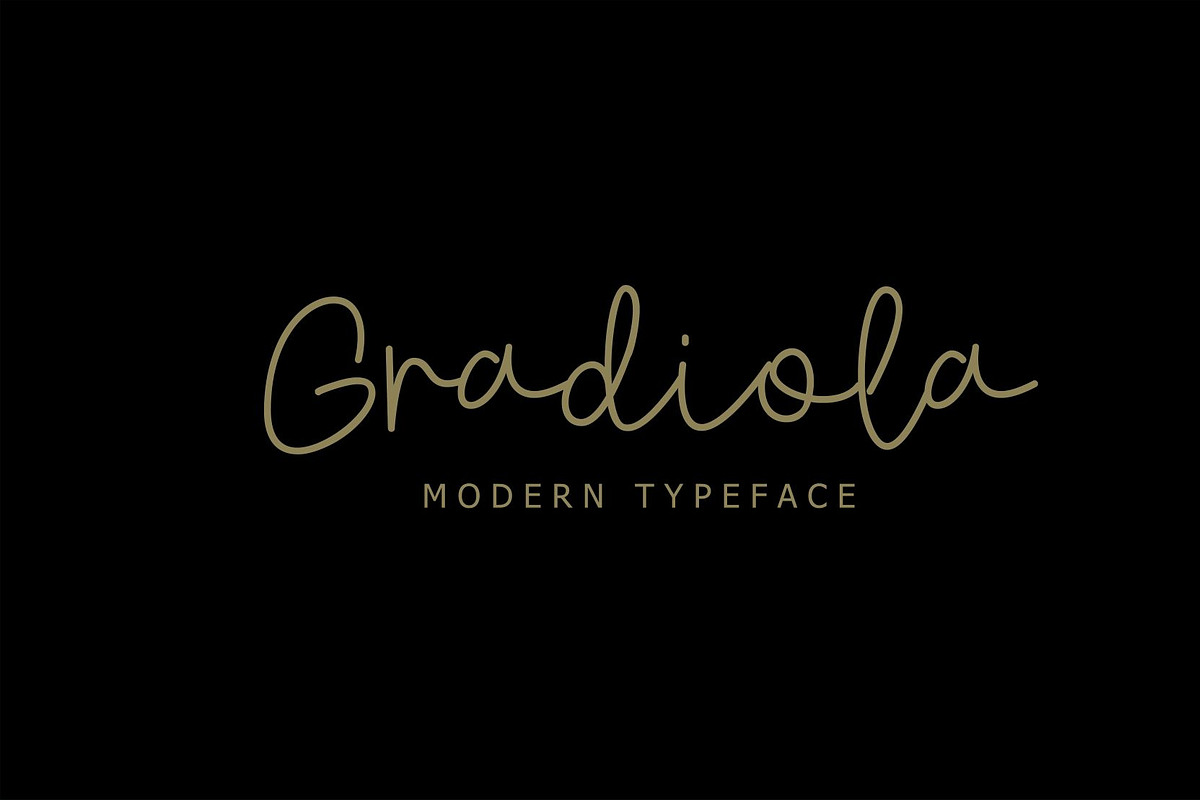 Gradiola Font preview 5