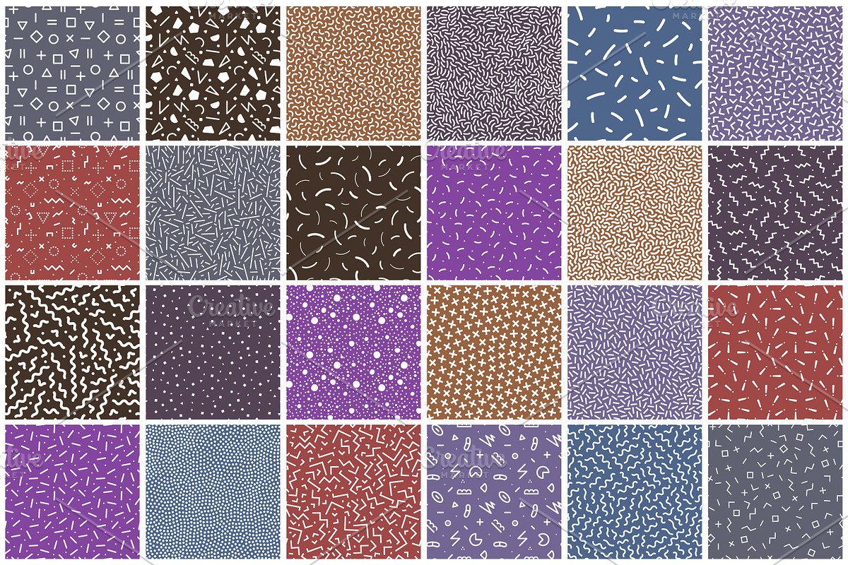 Color seamless modern retro patterns, a Pattern Graphic by ExpressShop (Photo 1 of 8)