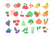 Fruit & Vegetable Clipart - Swiitery, a Food Illustration by Iconixar & Friends (Thumbnail 2 of 2)