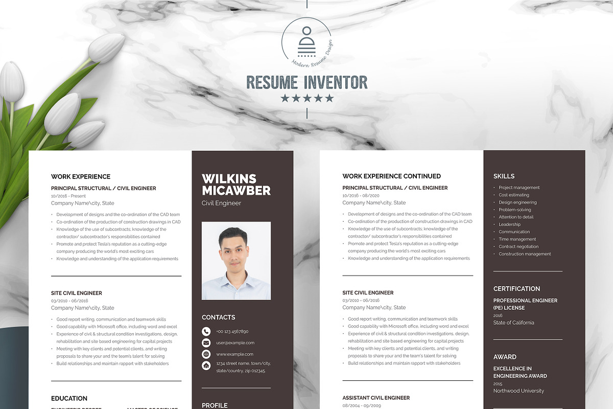 Photographer Resume Template, a Resume Template by ResumeInventor (Photo 2 of 6)