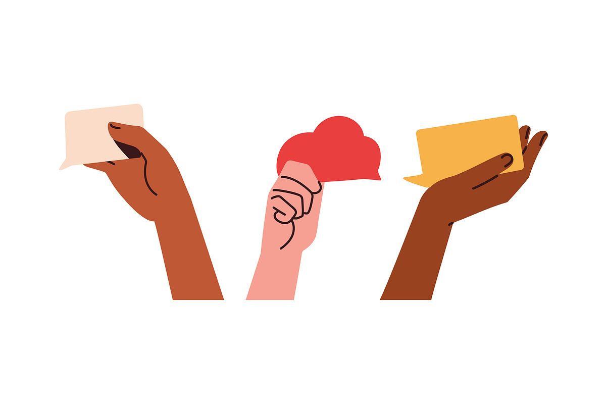 Hands with heart, star, emoji symbol, a Person Illustration by Good Studio (Photo 13 of 25)