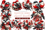 Valentine Birds Clipart, an Illustration by DreamArtGraphic (Thumbnail 1 of 4)