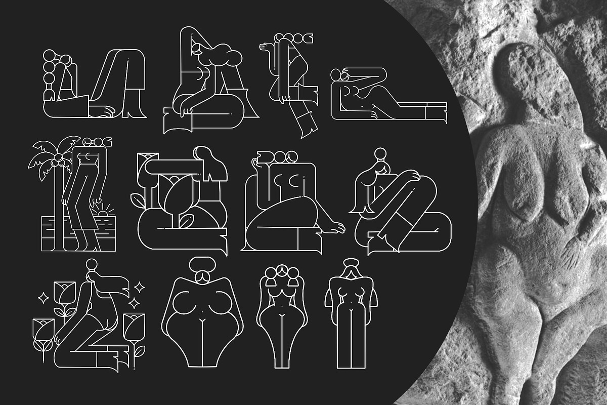 WOMEN b&w graphic collection, a Person Illustration by heyXeni (Photo 4 of 8)