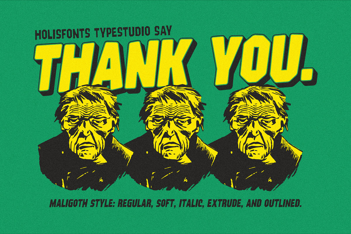 Maligoth Horror Fonts, a Sans Serif Font by 24Design Studios (Photo 9 of 9)