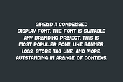 Girend - Condensed Font, a Sans Serif Font by Iqsiart Studio (Thumbnail 2 of 7)
