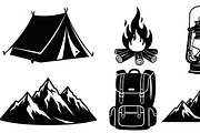 Camping Adventure Silhouette Icon, an Illustration by Artivon (Thumbnail 7 of 51)