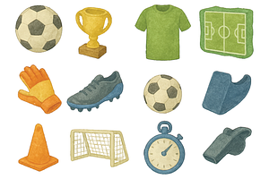 Soccer and Football Icon Pack, an Object Graphic by RT Studio