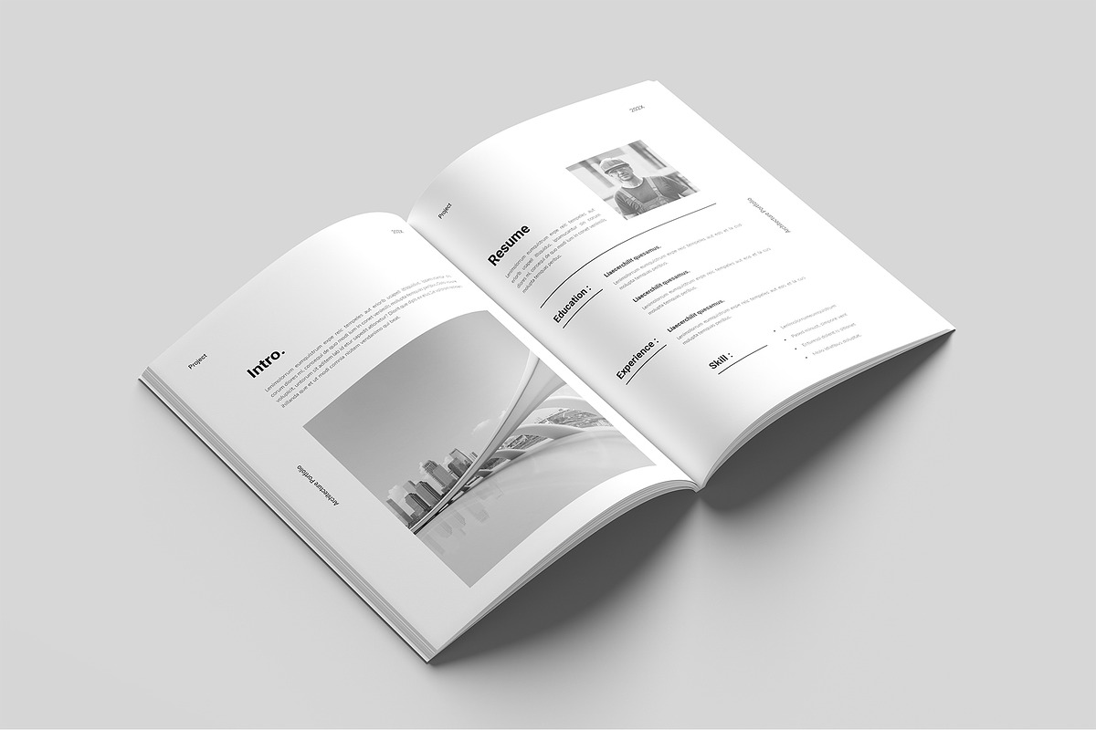 Architecture Portfolio Template, a Brochure Template by RusenoelType (Photo 3 of 9)