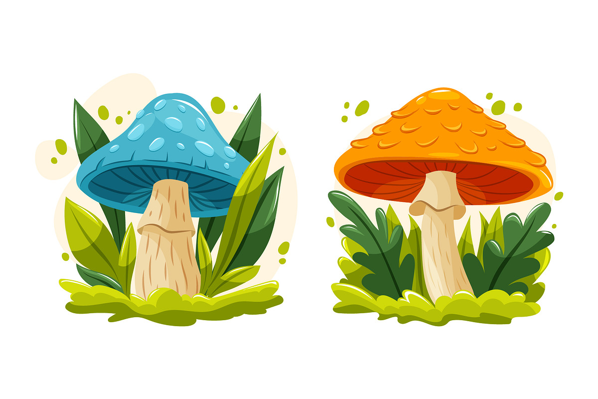 Cozy Mushroom Vector Set, an Object Illustration by Thkatefox (Photo 2 of 4)