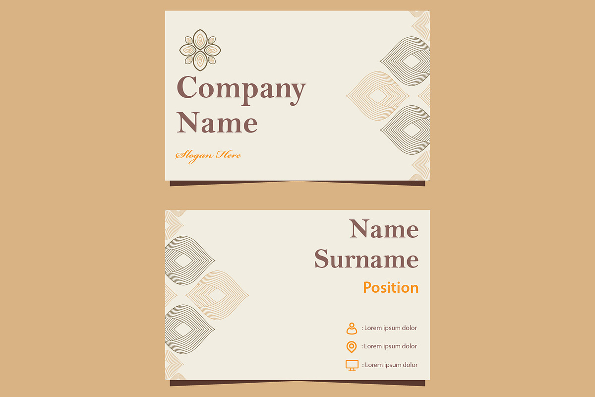 Natural Floral Business card, a Marketing Template by sekitarief (Photo 1 of 3)