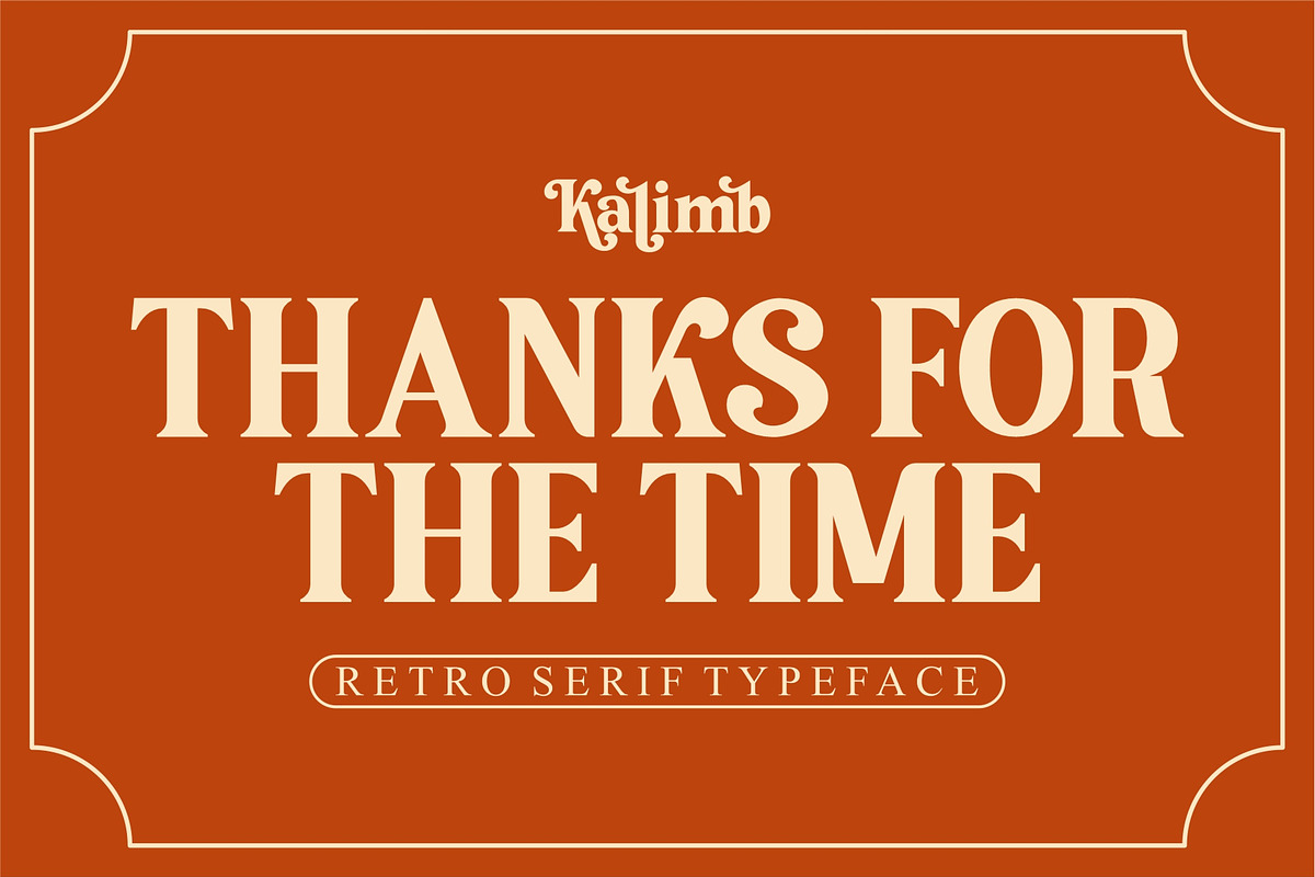 Kalimb - Retro Serif Typeface, a Serif Font by Bentype Studio (Photo 7 of 7)