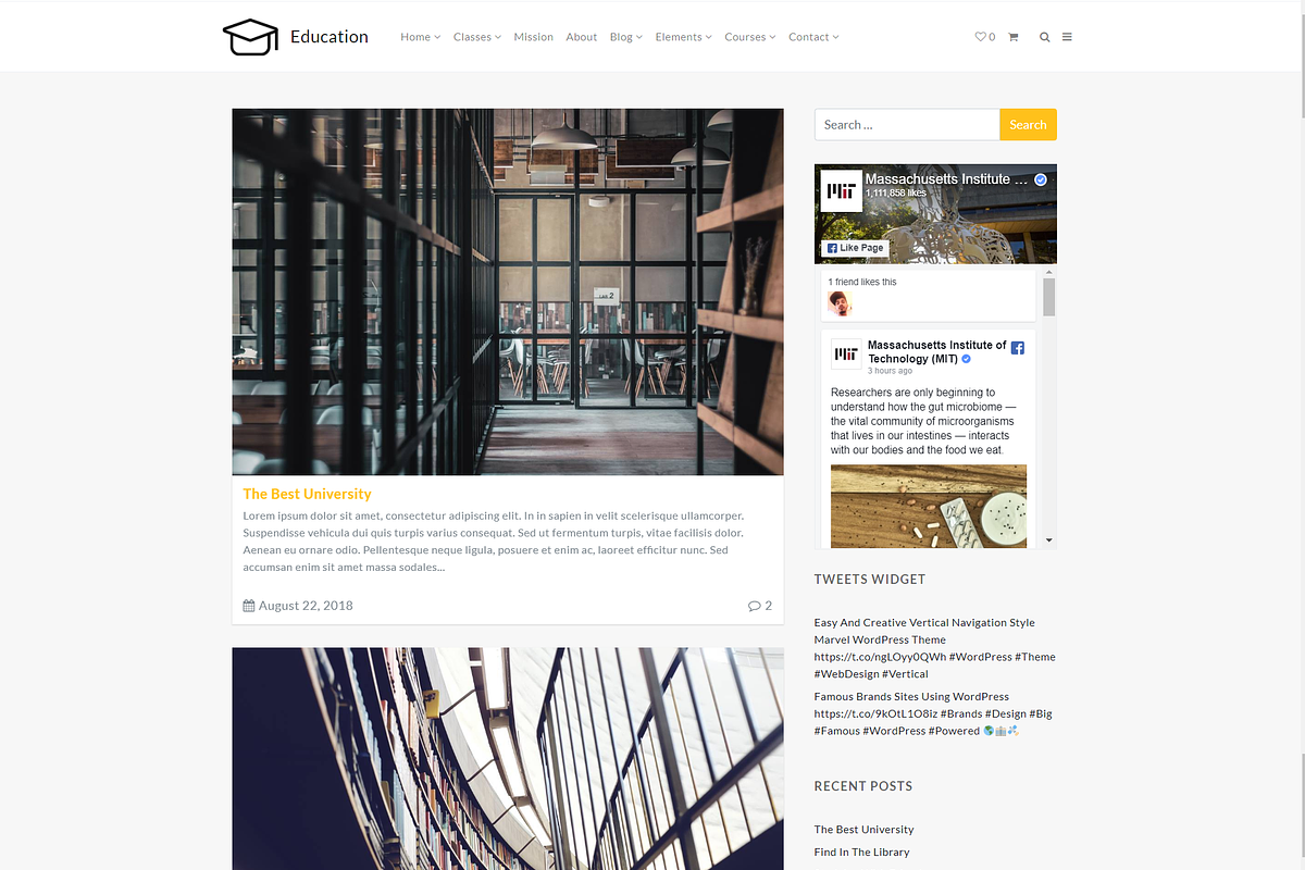 Education & Courses WordPress Theme, a WordPress Template by Visualmodo (Photo 22 of 41)