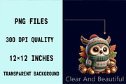 Watercolor Autumn Owl Clipart Bundle, an Illustration by SVGArt (Thumbnail 4 of 8)