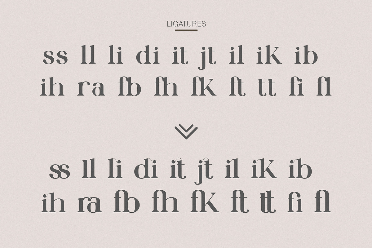 Kollera Ligature Serif Typeface, a Serif Font by Alfinart (Photo 7 of 11)
