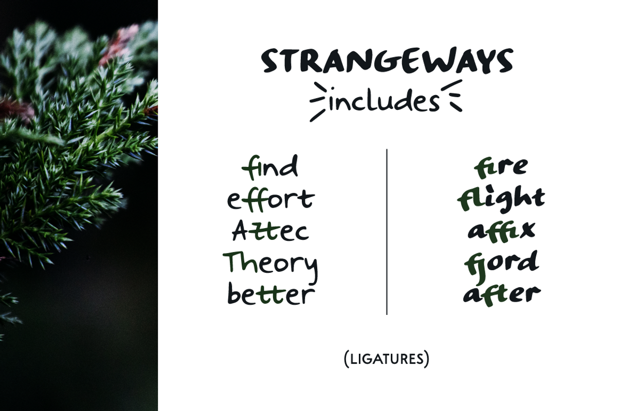 Strangeways handwritten sans font preview 3