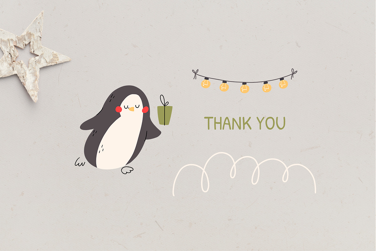 Christmas art, lettering collection, an Animal Illustration by Mariart_i (Photo 9 of 9)