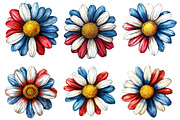 American Flag Daisy Flower 4th of, an Illustration by Designworld (Thumbnail 3 of 9)