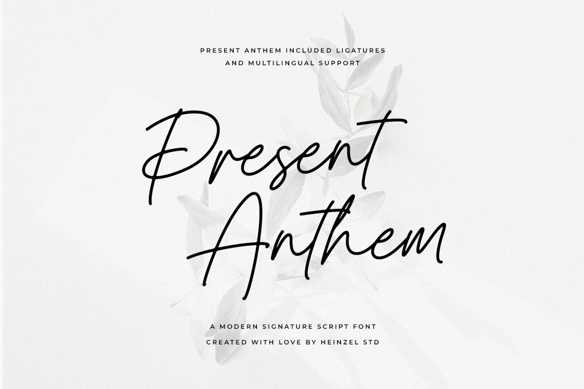 Present Anthem Modern Signature Font, a Script Font by Heinzel Std (Photo 19 of 19)