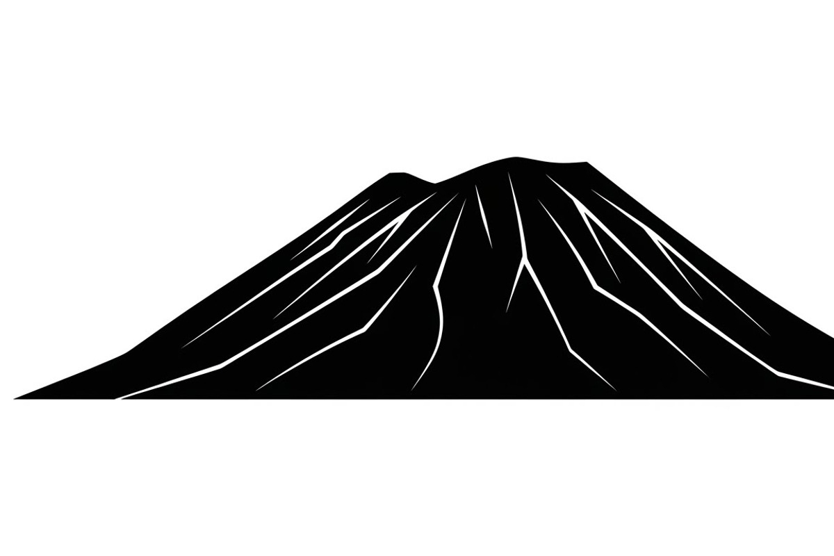collection of volcano silhouettes, an Illustration by Amazin_art (Photo 20 of 31)