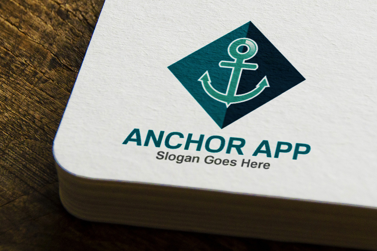 Anchor APP Logo Template, a Branding & Logo Template by mesuka (Photo 1 of 2)