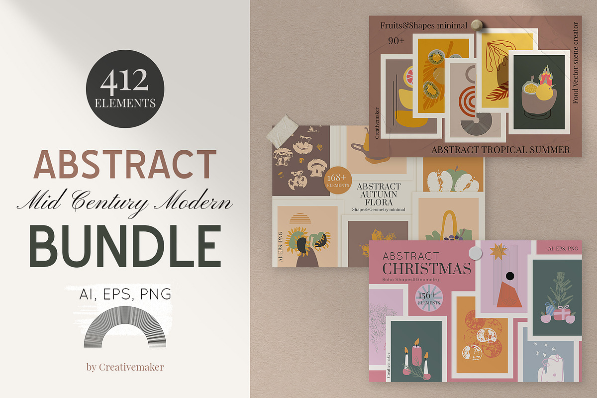 Abstract Mid Century Modern BUNDLE, an Object Graphic by Creativemaker (Photo 1 of 26)