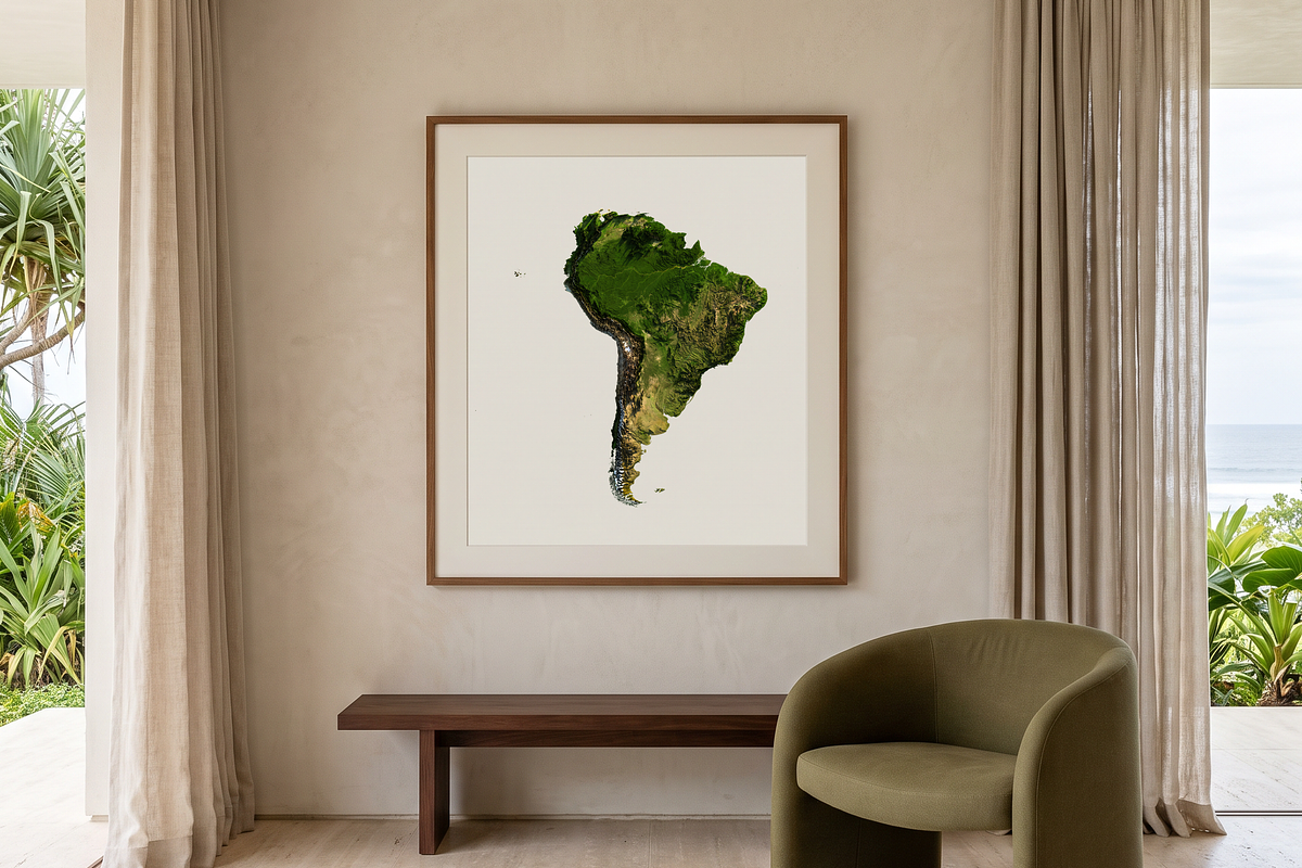 South America Terrain Relief Map, an Object Graphic by Eugene Ga (Photo 3 of 4)