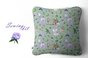 Sewing watercolor kit Sewing machine, an Illustration by SabinaWatercolorArt (Thumbnail 13 of 14)