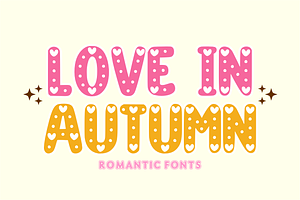 Love in Autumn - Decorative Font, a Font by KiddoGlyphs Studio