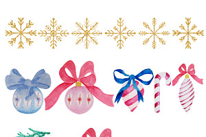 Christmas Watercolor Clipart Xmas