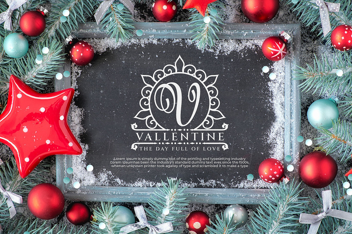 Holiday Elegant Monogram Font, a Symbol Font by Graphicxell (Photo 6 of 10)