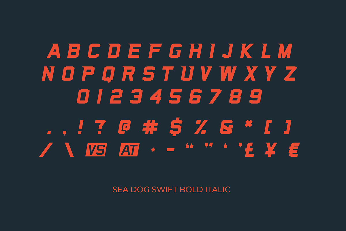 Sea Dog Swift | Sports Display Font, a Font by Doug Houvener (Photo 8 of 10)