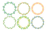 Minimalist botanical wreaths set, an Illustration by Floralis (Thumbnail 3 of 5)