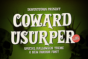 Coward Usurper Horror Halloween Font, a Font by Denustudios (Thumbnail 1 of 12)