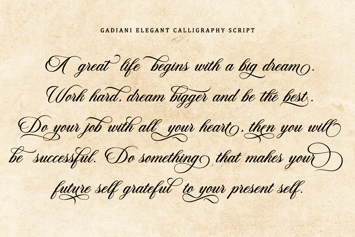 Gadiani Font, a Script Font by Queenopstudio (Photo 15 of 16)