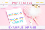 Pop it pastel alphabet & numbers, an Education Illustration by VectoriyA (Thumbnail 6 of 6)