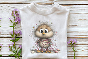 Whimsical Funny Easter Chick Clipart, an Illustration by OK Design (Thumbnail 6 of 6)