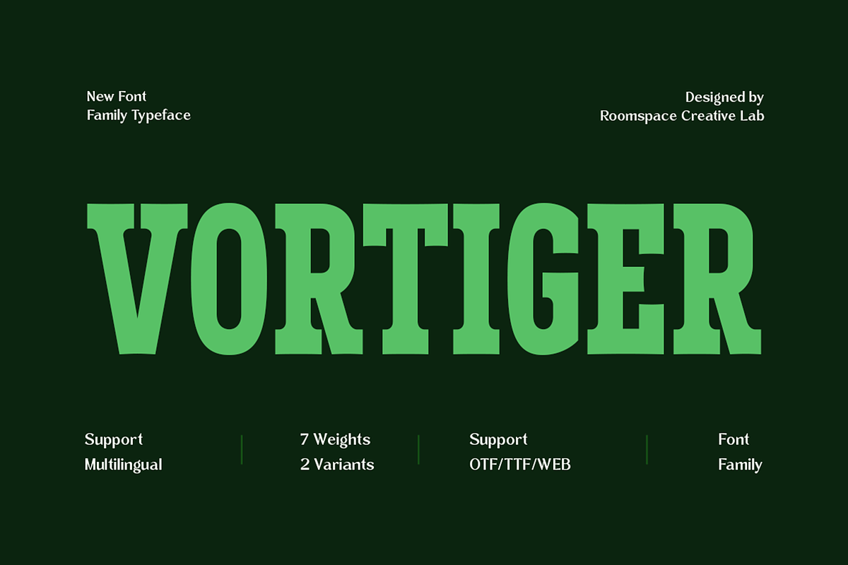 Vortiger – Modern Western Serif, a Serif Font by roomspace creative lab (Photo 1 of 10)