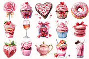 Valentine’s Day Sweets Clipart, an Illustration by OK Design (Thumbnail 3 of 6)