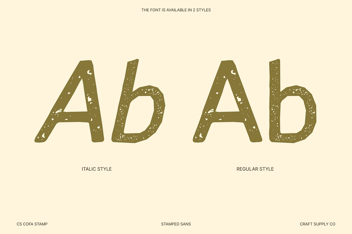 CS Cofa Stamp, a Sans Serif Font by Craft Supply Co. (Photo 3 of 8)