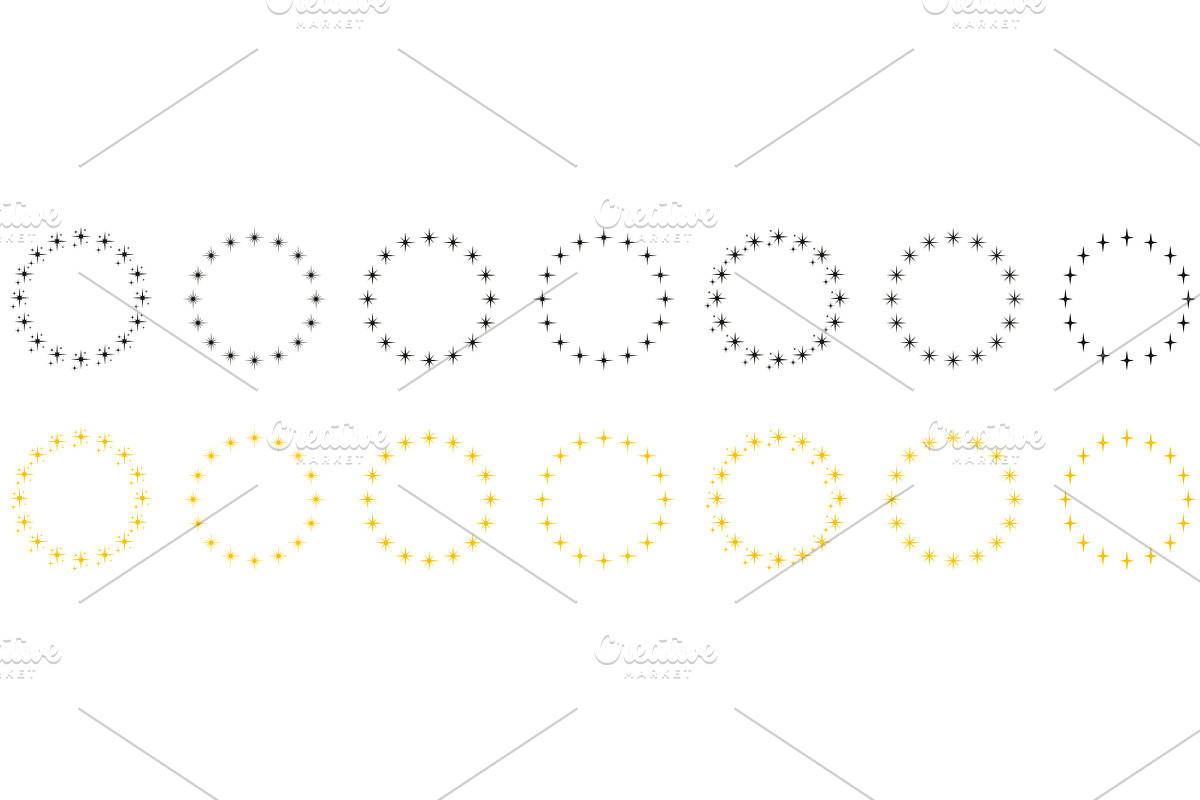 Stars in Circle Shape, an Object Illustration by Vector Creator
