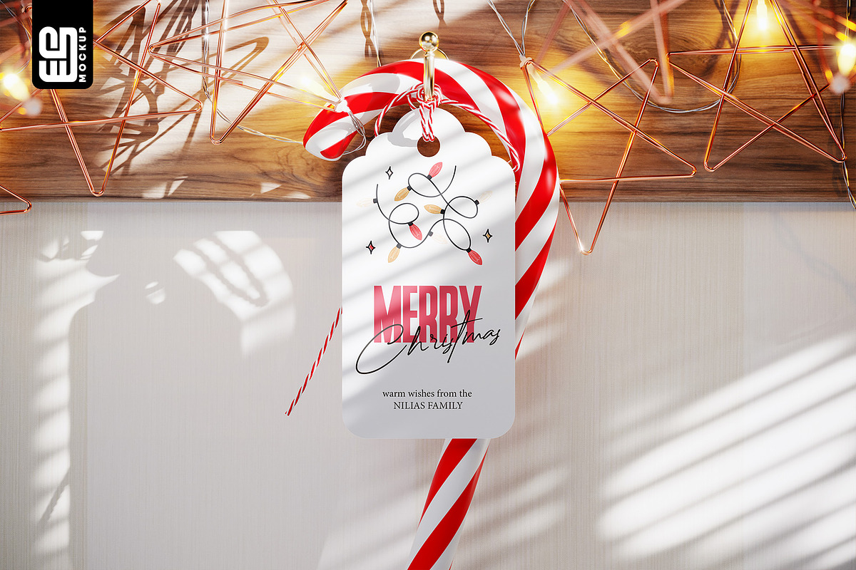 Christmas Gift Tag Mockup, an Advertising Mockup by SD Mockup (Photo 3 of 4)