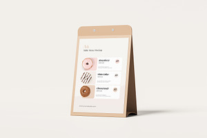 Table Menu Mockup