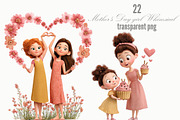 Enjoy Mother's Day girl Clipart, an Animal Illustration by Designking (Thumbnail 1 of 5)